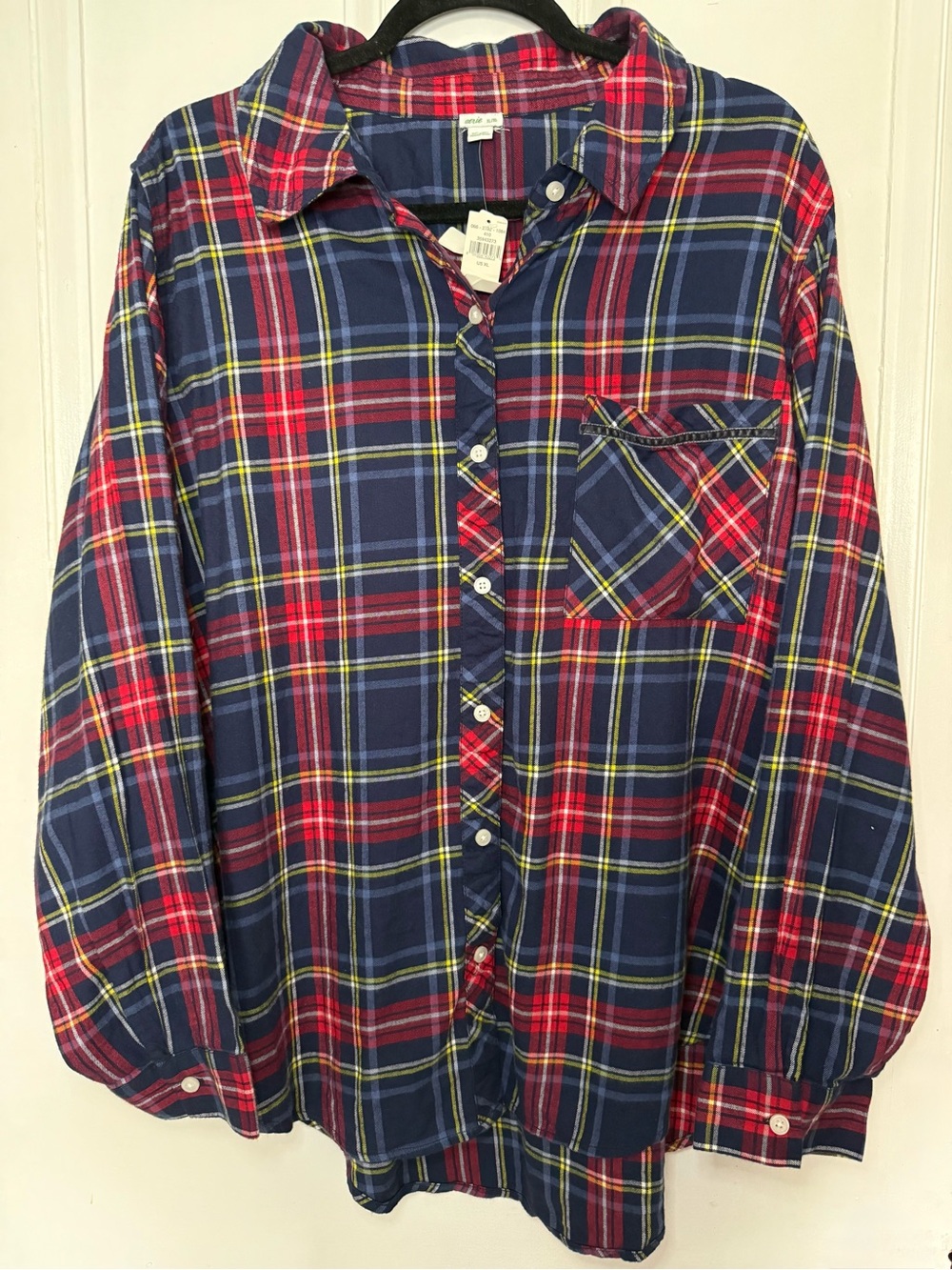 Aerie NWT Plaid Flannel Sleepwear Button Down Shirt - XL